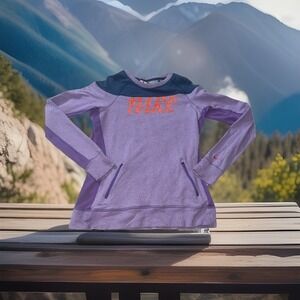 Womens Nike Long Sleeve Size Large Pull Over Zip Pockets Thumb Holes‎ Hoodie Gym